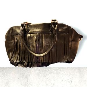 Fringed Faux Leather Purse